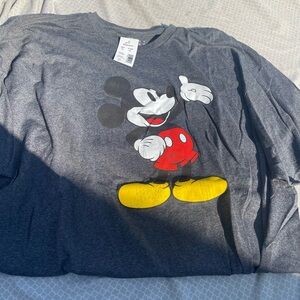 Disney Mickey Mouse Charcoal Long Sleeve Tee